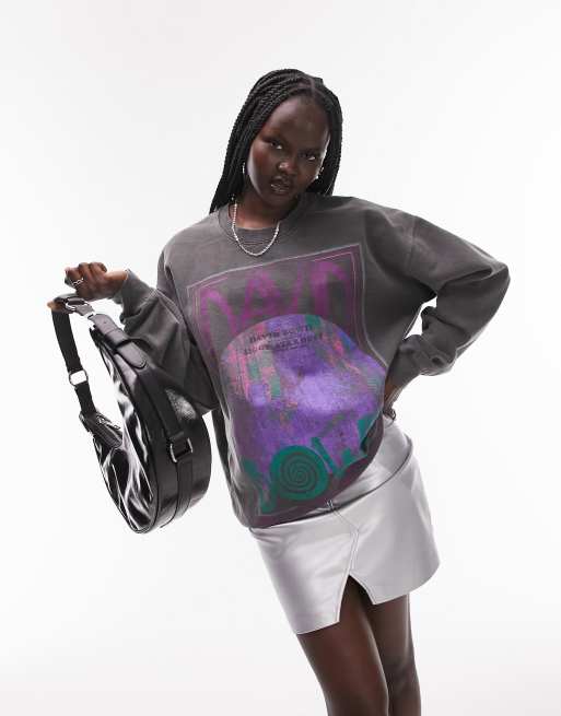 Topshop oversized sweatshirt new arrivals
