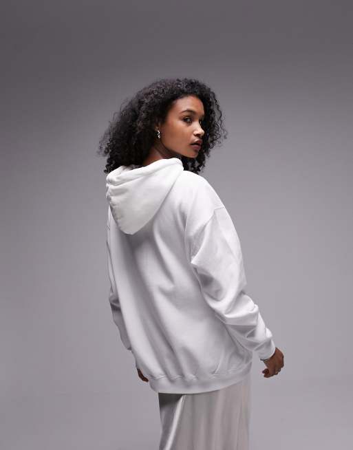 White 2025 hoodie topshop