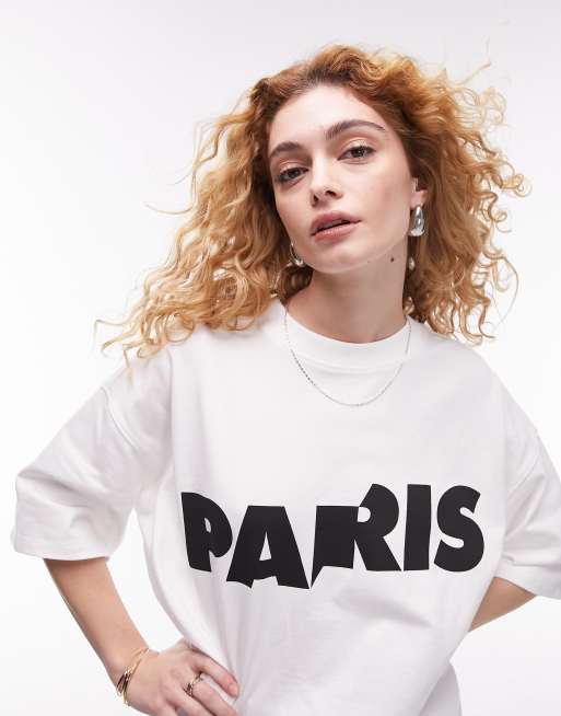 Paris print t on sale shirt