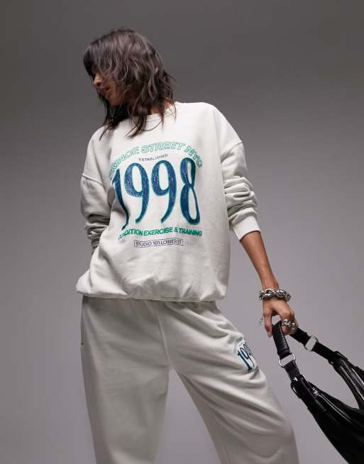 Topshop oversized sweatshirt hot sale