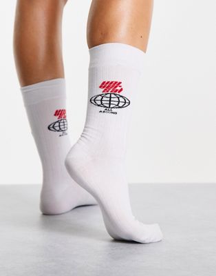 Topshop graphic print socks
