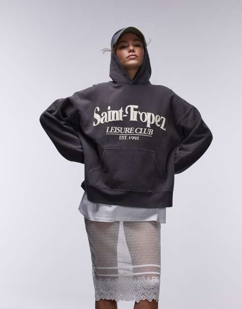 Women s Hoodies Sweatshirts Oversized Zip Up ASOS