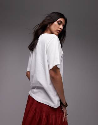 Topshop Graphic Santorini Oversized Tee