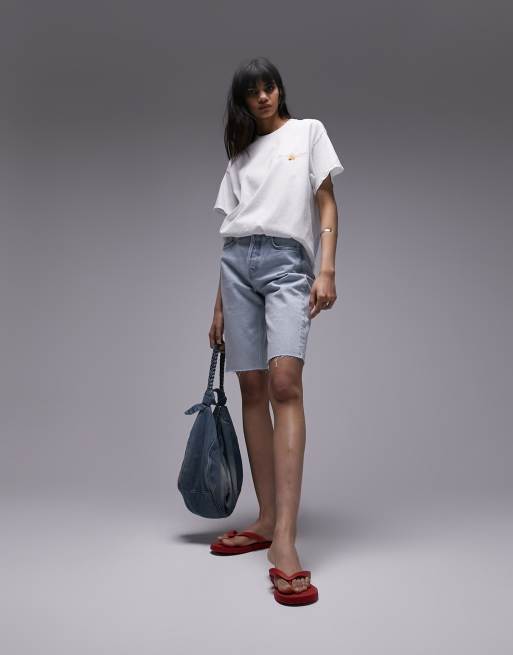 Topshop graphic vintage Santa Rosa oversized tee in white ASOS