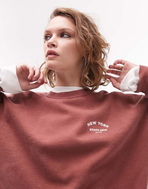 Topshop oversized sweatshirt online