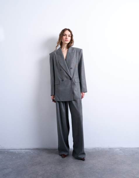 Topshop – Grått, matchande set i 80-talsstil - view 1