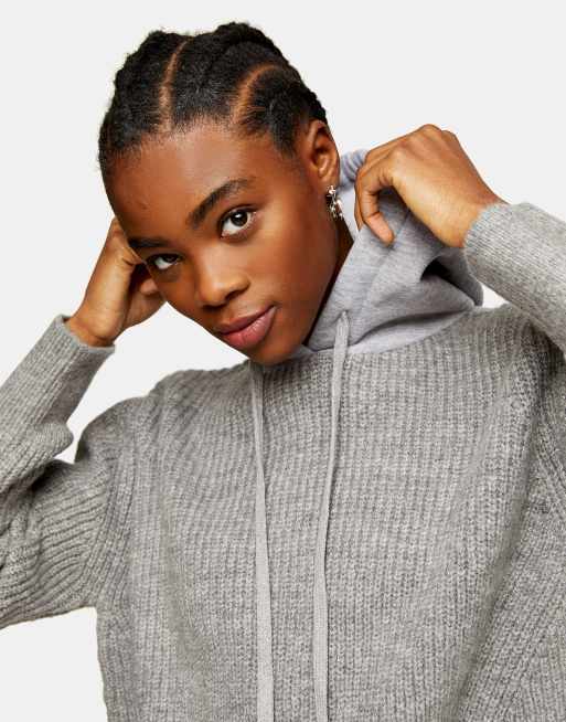 Topshop discount grey hoodie