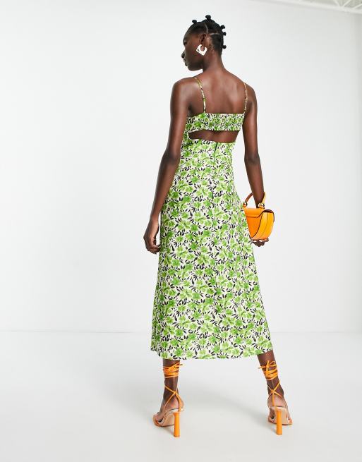 floral maxi dress with bralette