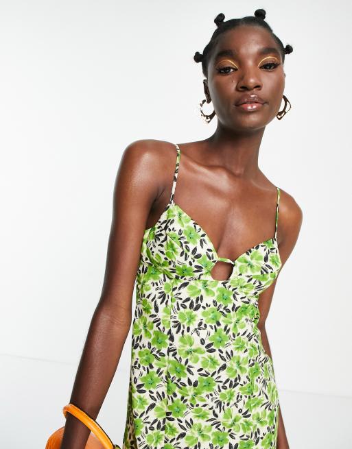 Zara floral 2025 slip dress