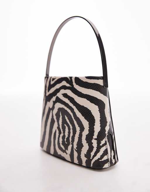 Topshop - Gretel - Mini-håndtaske med metalhank og zebraprint, 2 af 4