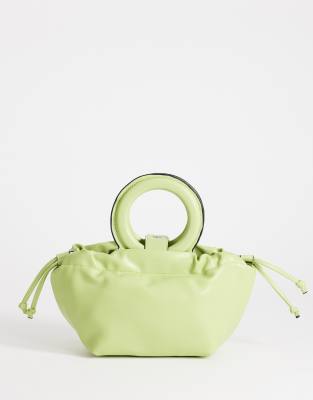 Topshop Women's Lime Grette Grab Bag In -Green
