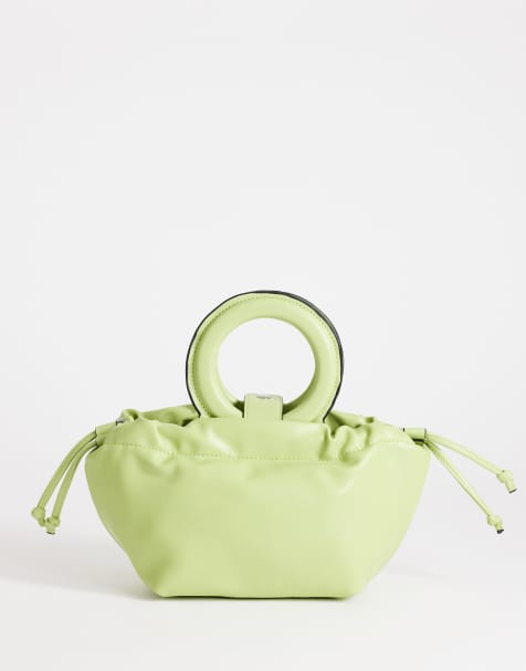Topshop Grette grab bag in lime - view 1