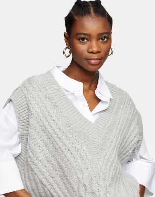 longline knitted vest