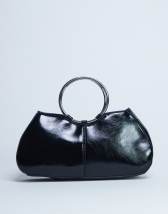 Topshop Griffith metal ring handle grab bag in black