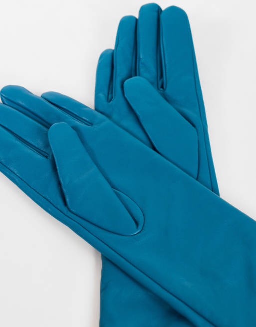 Topshop guanti in pelle Gibson verde petrolio, 3 di 3