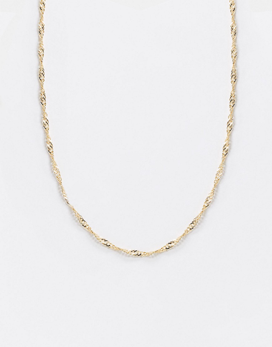 Topshop – Guldfärgat halsband med tunn kedja