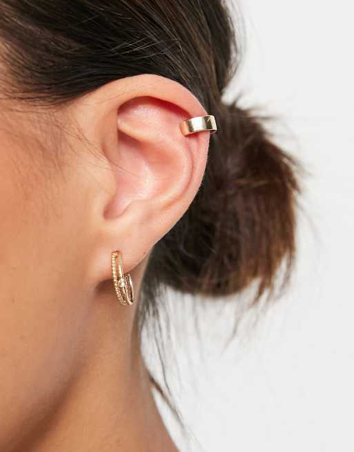 Topshop – Guldfärgat öronsmycke i enkel minimalistisk design, 3 av 4