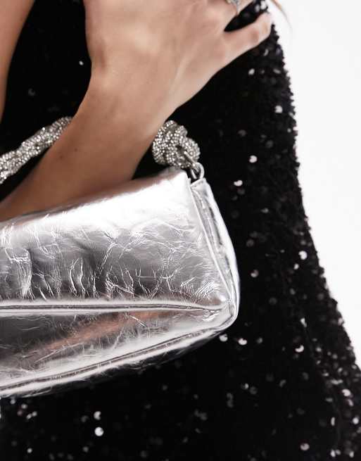 Diamante clutch store bag topshop