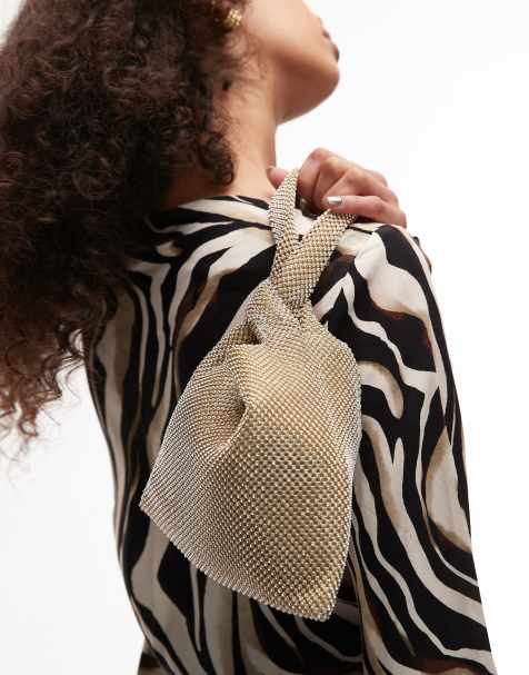 Topshop - Gwyn - Borsa a mano oro decorata con nodo - view 1