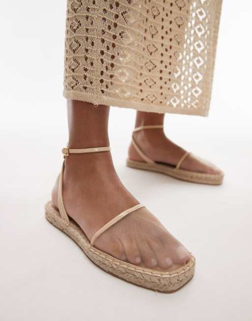 Topshop - Hailey - Offwhite og todelte espadriller, 3 af 4
