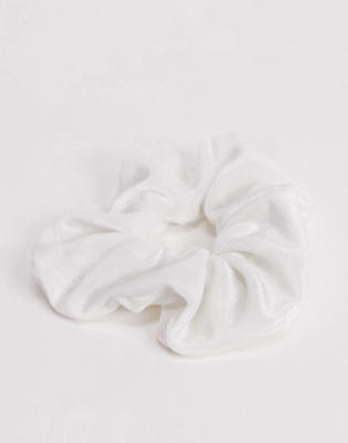 white hair scrunchie