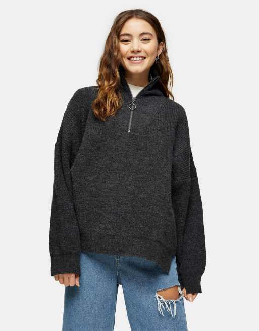 Half zip hotsell jumper womens asos