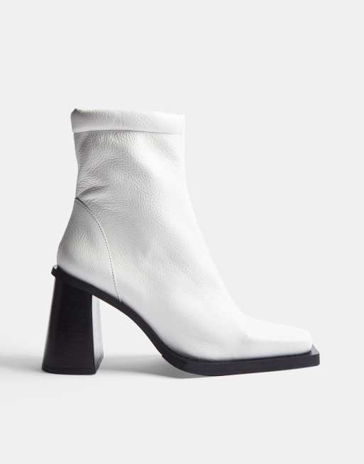 Topshop store white boots