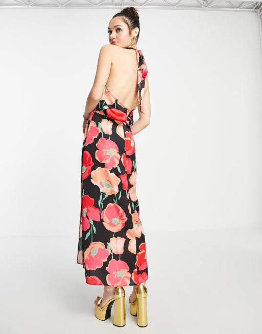 Satin chain best sale maxi dress topshop