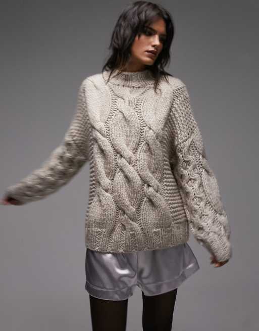 Thick cable hotsell knit sweater