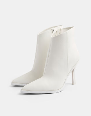 white ankle boots topshop