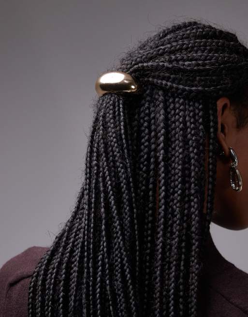 Topshop - Hannah - Fermaglio per capelli oro grande in metallo, 2 di 4