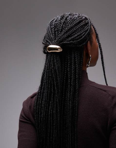 Topshop – Hannah – Guldfärgat, stort hårsmycke i metall - view 1