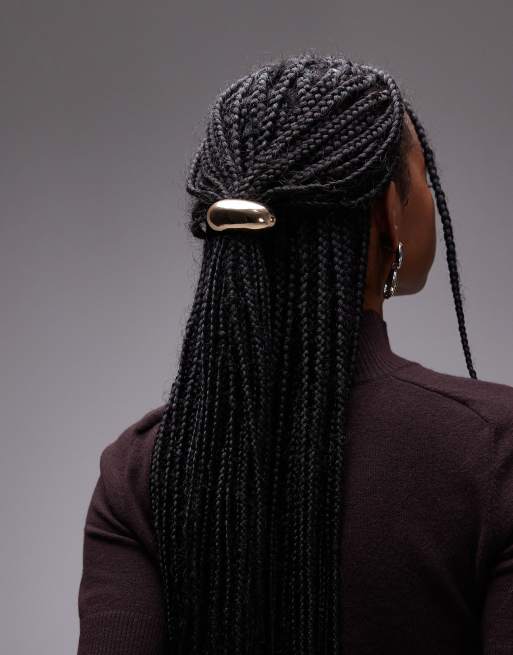 Topshop – Hannah – Haarband mit großer Metall-Manschette in Goldoptik