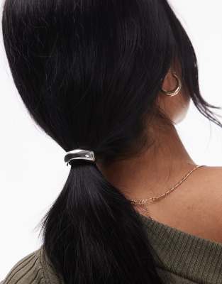 Hannah small metal hair cuff in silver