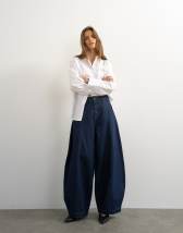 Topshop Harper baggy barrel jean in rinse wash