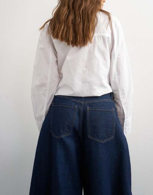 Topshop Harper baggy barrel-jeans i mörk tvätt, 5 av 5