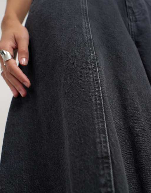 Topshop Harper jean barrel baggy en noir délavé, 4 de 5