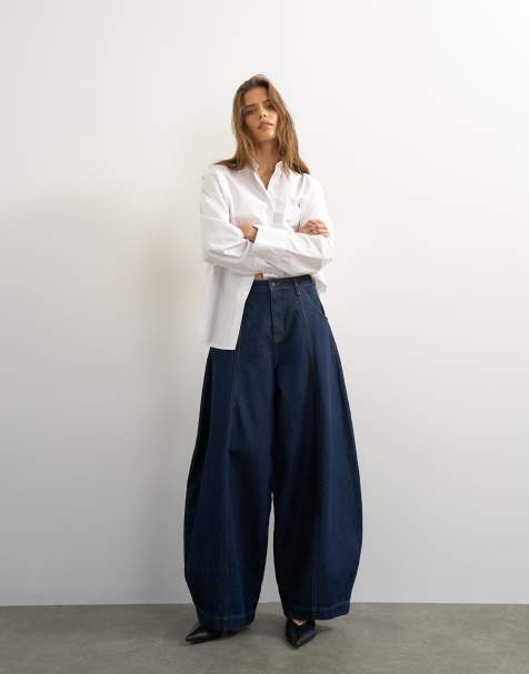 Topshop - Harper - Jeans ampi bombati lavaggio risciacquato - view 1