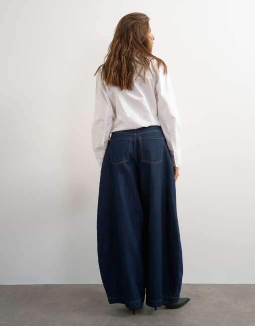 Topshop - Harper - Jeans ampi bombati lavaggio risciacquato, 2 di 5