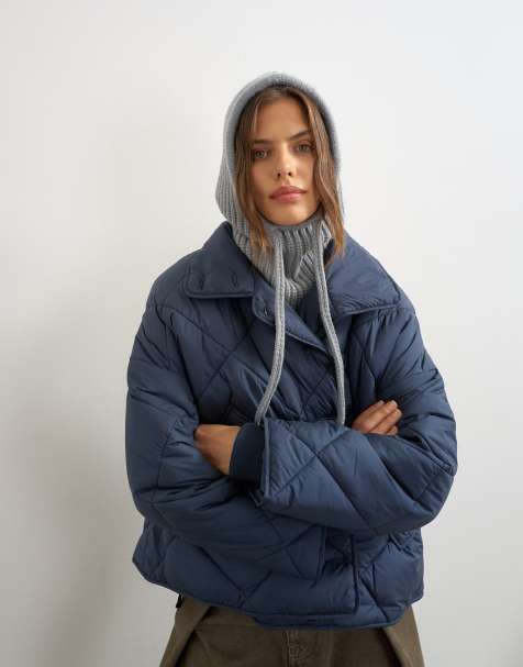 Topshop Hattie prążkowana kominiarka szara - view 1