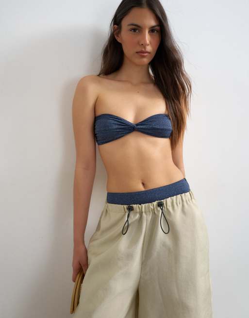 Topshop - Hawaii - Bikini in marineblauw, 2 van 4