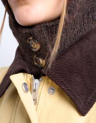 Topshop Hayley Button Balaclava In Brown