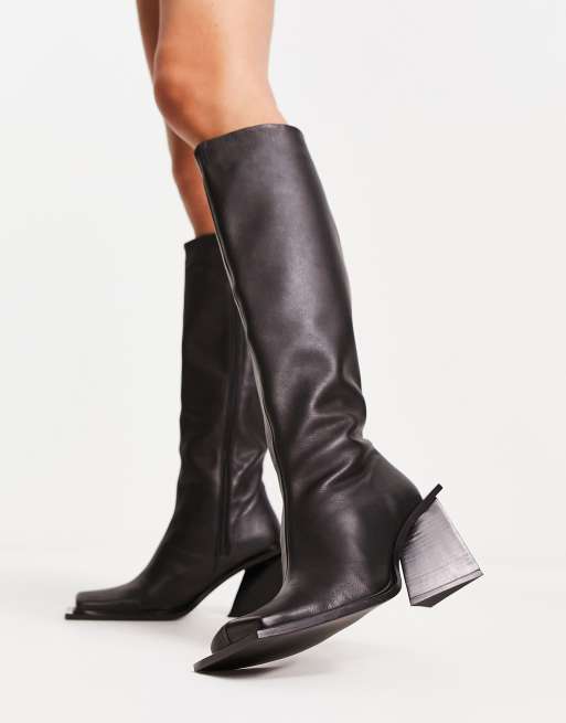 Black below discount the knee boots