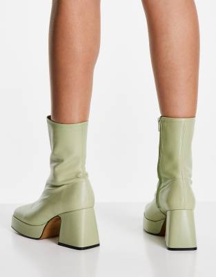 green platform boots