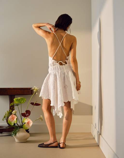 knee length dresses for ladies Hanky Hem Tube Mini Dress – petrune