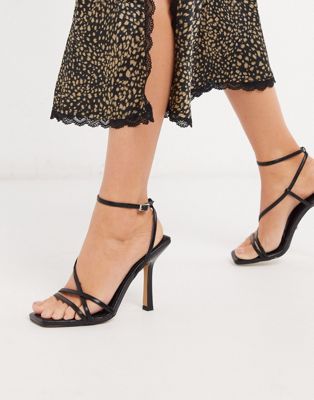 topshop black sandal heels
