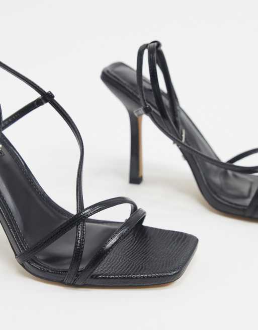 Topshop black hot sale strappy heels