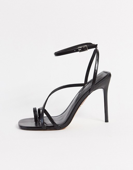 Topshop heeled sandals in black
