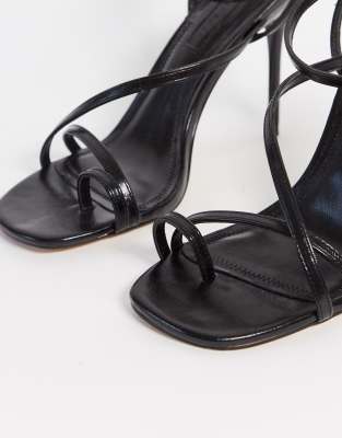 topshop black heeled sandals