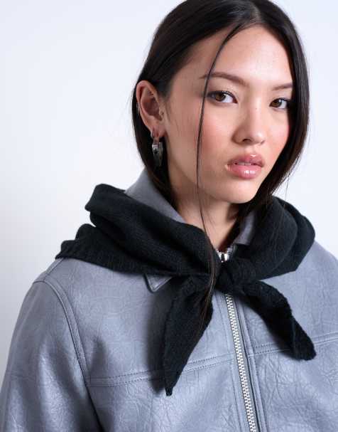 Topshop - Heidi - Écharpe à capuche - Noir - view 1